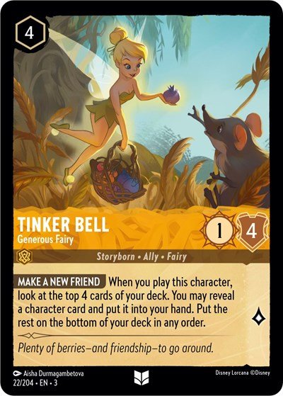 Tinker Bell - Generous Fairy (Into the Inklands) Near Mint - Nick Nack's Full Frontal Attack