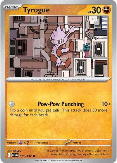 Tyrogue (ME01: Mega Evolution) Near Mint - Nick Nack's Full Frontal Attack
