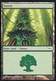 Forest (305) (Mirrodin) Light Play Foil - Nick Nack's Full Frontal Attack