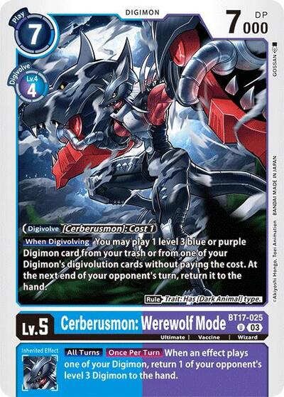 Cerberusmon: Werewolf Mode (Secret Crisis) Near Mint