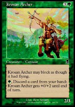 Krosan Archer (Odyssey) Light Play Foil - Nick Nack's Full Frontal Attack