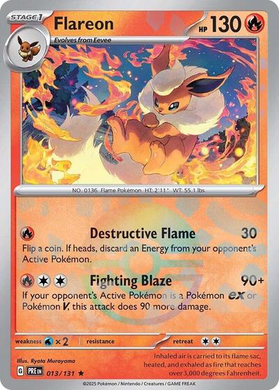 Flareon (Poke Ball Pattern) (SV: Prismatic Evolutions) Near Mint Holofoil