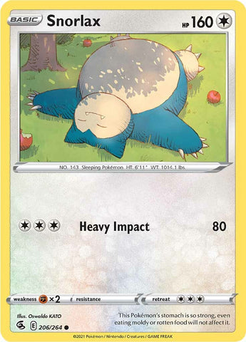 Snorlax (206/264) [Sword & Shield: Fusion Strike]