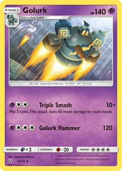 Golurk (Shining Legends) Near Mint - Nick Nack's Full Frontal Attack