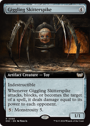 Giggling Skitterspike (Extended Art) [Duskmourn: House of Horror Commander]