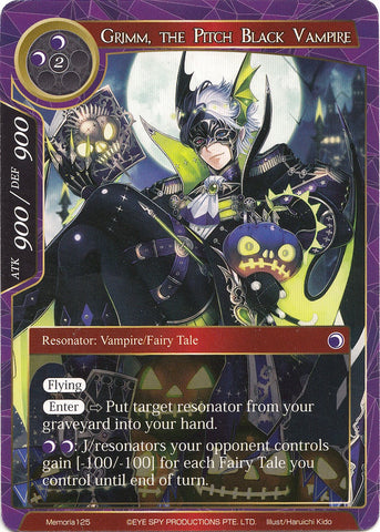 Grimm, the Pitch Black Vampire (Memoria125) [Alice Origin Memoria Cards]