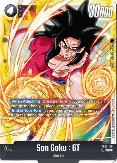 Son Goku : GT FB03-140 (Raging Roar) Near Mint Holofoil