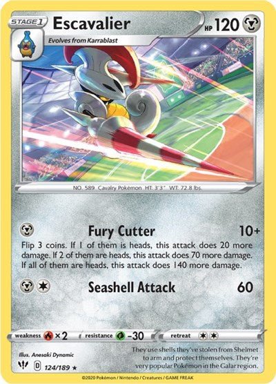 Escavalier (SWSH03: Darkness Ablaze) Near Mint - Nick Nack's Full Frontal Attack