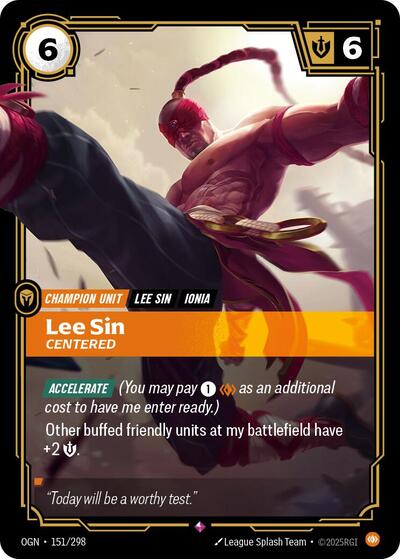 Lee Sin Centered (Origins) Near Mint Foil - Nick Nack's Full Frontal Attack