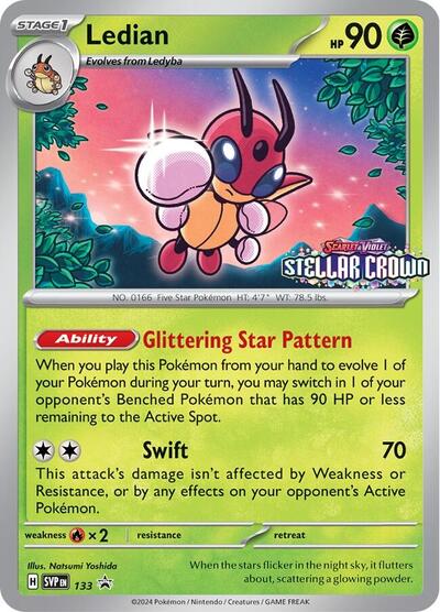 Ledian - SVP133 (Staff) (SV: Scarlet & Violet Promo Cards) Near Mint Holofoil