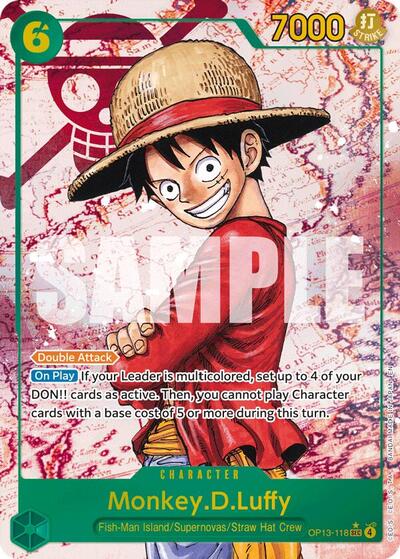 Monkey.D.Luffy (118) (Parallel) (Carrying On His Will) Near Mint Foil