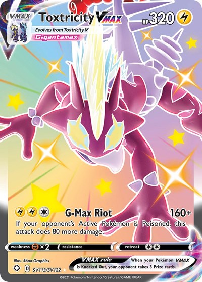 Toxtricity VMAX (Shining Fates: Shiny Vault) Near Mint Holofoil