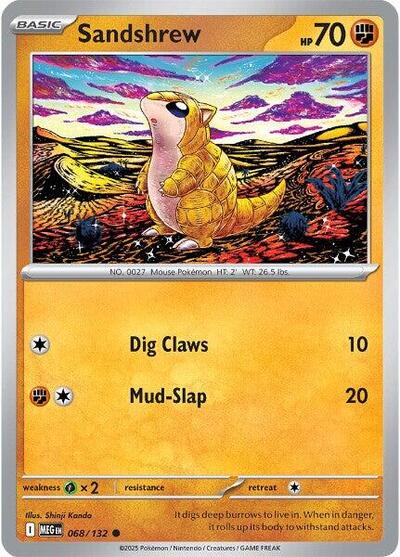 Sandshrew (ME01: Mega Evolution) Near Mint - Nick Nack's Full Frontal Attack