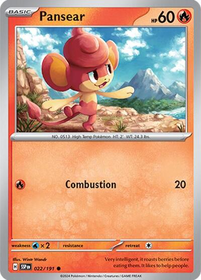 Pansear (SV08: Surging Sparks) Near Mint Reverse Holofoil - Nick Nack's Full Frontal Attack