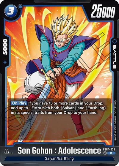 Son Gohan : Adolescence FB04-038 (Ultra Limit) Near Mint Holofoil