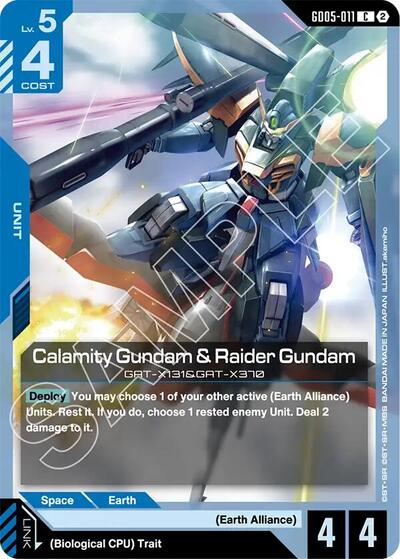 Calamity Gundam and Raider Gundam (Freedom Ascension) Near Mint