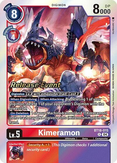 Kimeramon BT18-015 (Release Special Booster 2.0 Pre-Release Cards) Near Mint Foil