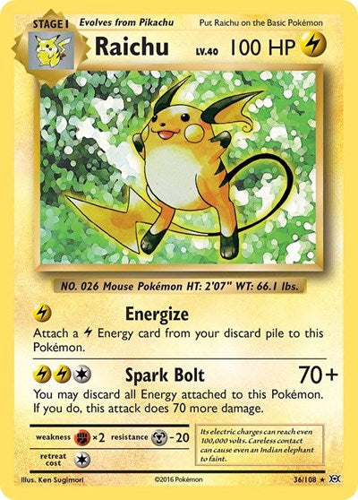 Raichu (XY - Evolutions) Near Mint Reverse Holofoil