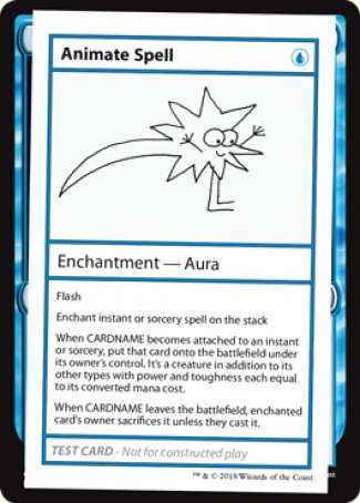 Animate Spell (Édition 2021) [Mystery Booster Playtest Cards] 