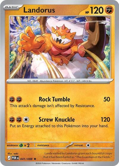Landorus (ME03: Perfect Order) Near Mint Reverse Holofoil - Nick Nack's Full Frontal Attack
