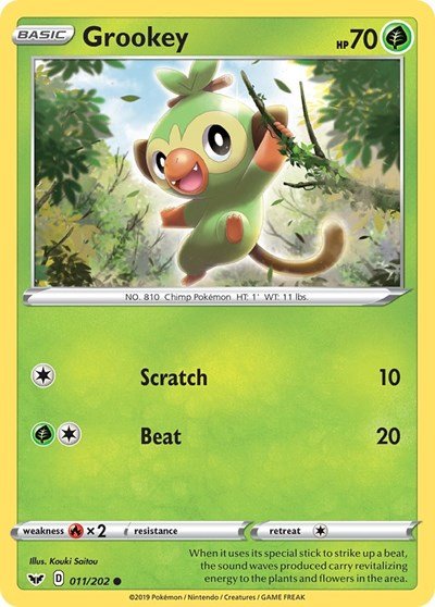 Grookey (011) (SWSH01: Sword & Shield Base Set) Near Mint - Nick Nack's Full Frontal Attack