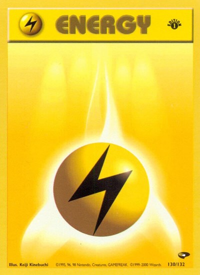 Lightning Energy (Gym Challenge) Light Play 1st Edition