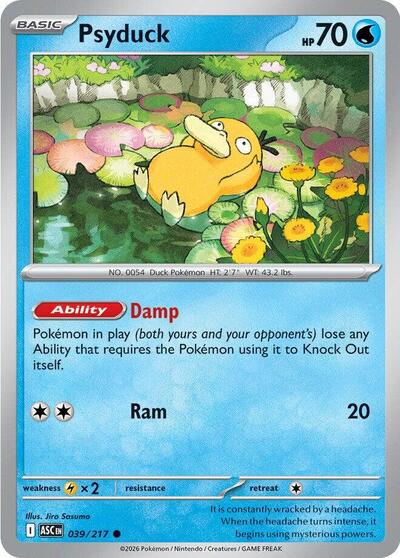 Psyduck - 039 (ME: Ascended Heroes) Near Mint - Nick Nack's Full Frontal Attack