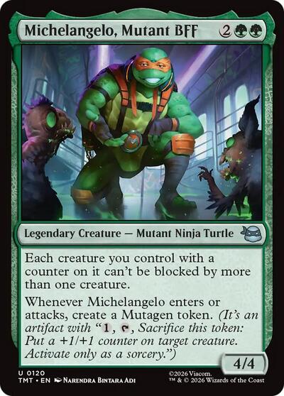 Michelangelo, Mutant BFF (Teenage Mutant Ninja Turtles) Near Mint Foil
