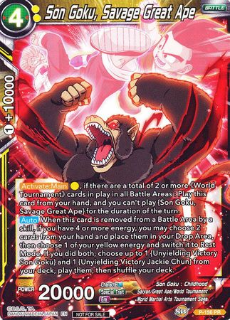 Son Goku, Savage Great Ape (Power Booster) (P-156) [Cartes de promotion] 
