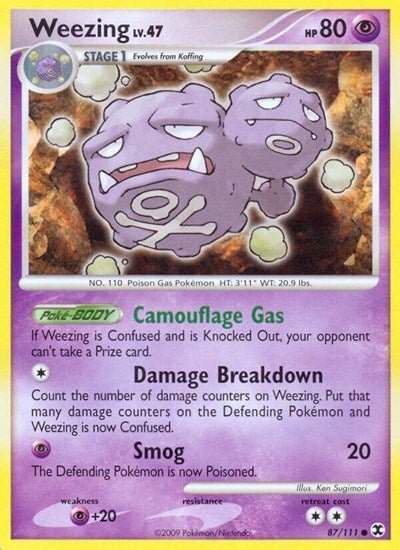 Weezing (Rising Rivals) Near Mint - Nick Nack's Full Frontal Attack