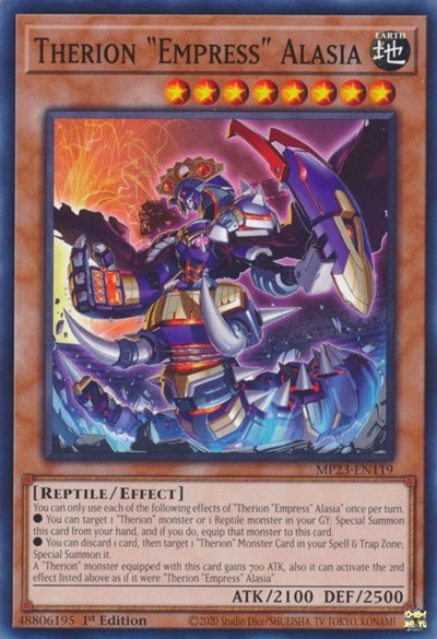 Therion Empress Alasia (25th Anniversary Tin: Dueling Heroes Mega Pack) Light Play 1st Edition