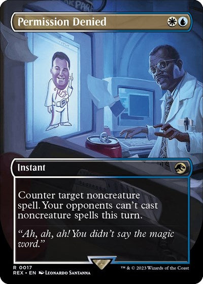 Permission Denied (Borderless) (Universes Beyond: Jurassic World Collection) Heavy Play Foil