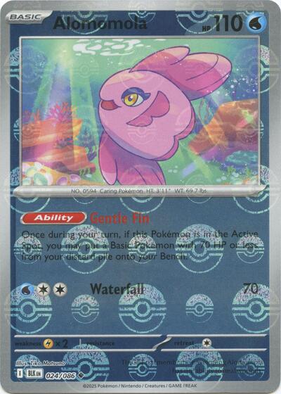 Alomomola (Poke Ball Pattern) (SV: Black Bolt) Near Mint Holofoil - Nick Nack's Full Frontal Attack