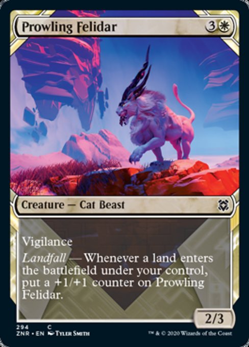 Prowling Felidar (Showcase) (Zendikar Rising) Near Mint