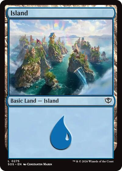 Island (0275) (Secrets of Strixhaven) Near Mint - Nick Nack's Full Frontal Attack