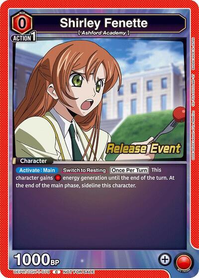Shirley Fenette (079) (Code Geass: Lelouch of the Rebellion Release Event Cards) Near Mint