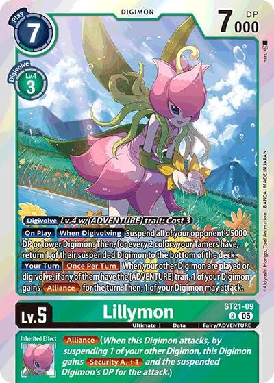 Lillymon (Starter Deck 21: Hero of Hope) Near Mint Foil - Nick Nack's Full Frontal Attack