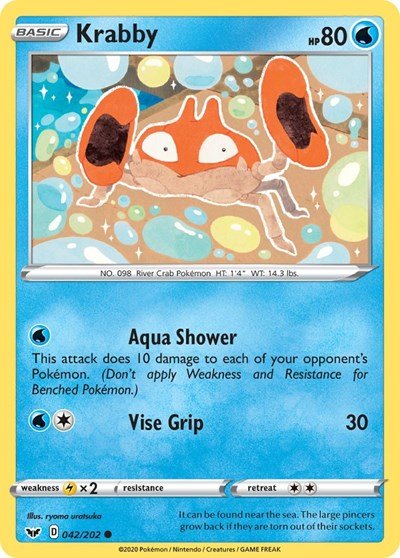 Krabby (042) (SWSH01: Sword & Shield Base Set) Near Mint - Nick Nack's Full Frontal Attack