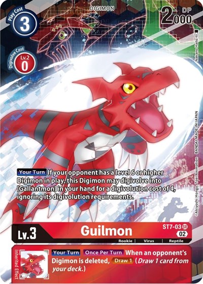 Guilmon (Alternate Art) (Starter Deck 14: Beelzemon Advanced Deck Set) Near Mint Foil