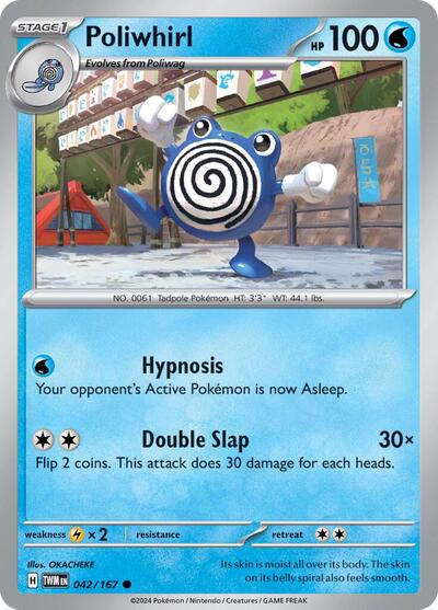 Poliwhirl (SV06: Twilight Masquerade) Near Mint Reverse Holofoil - Nick Nack's Full Frontal Attack