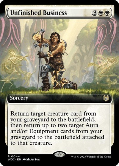 Unfinished Business (Extended Art) (Commander: Wilds of Eldraine) Near Mint - Nick Nack's Full Frontal Attack