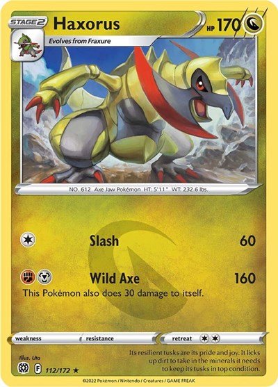 Haxorus (SWSH09: Brilliant Stars) Near Mint - Nick Nack's Full Frontal Attack