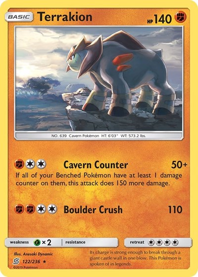 Terrakion (SM - Unified Minds) Near Mint Holofoil