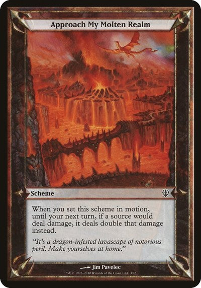 Approach My Molten Realm (Archenemy) (Oversize Cards) Medium Play