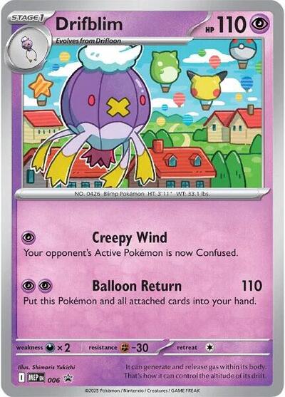Drifblim - 006 (ME: Mega Evolution Promo) Near Mint Holofoil - Nick Nack's Full Frontal Attack