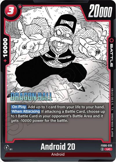 Android 20 (Manga Booster 02) Near Mint Holofoil - Nick Nack's Full Frontal Attack