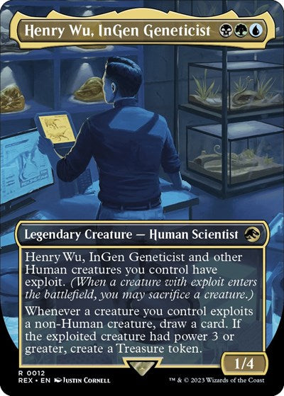 Henry Wu, InGen Geneticist (Borderless) (Universes Beyond: Jurassic World Collection) Heavy Play Foil