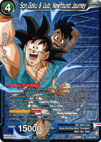 Son Goku & Uub, Newfound Journey (Zenkai Series Tournament Pack Vol.3 Winner) (P-483) [Tournament Promotion Cards]