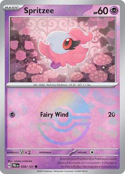 Spritzee (Poke Ball Pattern) (SV: Prismatic Evolutions) Near Mint Holofoil - Nick Nack's Full Frontal Attack