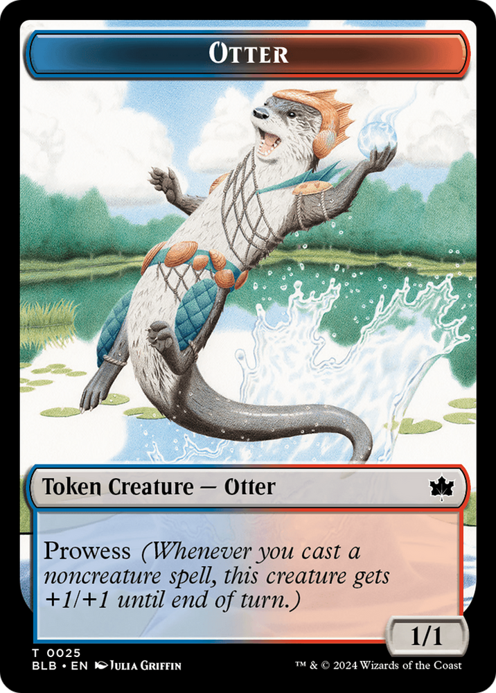 Otter // Copy Double-Sided Token [Bloomburrow Tokens]